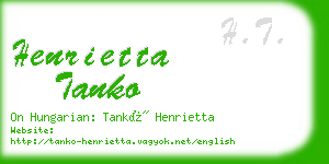 henrietta tanko business card